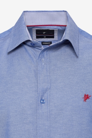DENIM CULTURE - Ajuste estrecho Camisa ' BRADLEY ' en azul