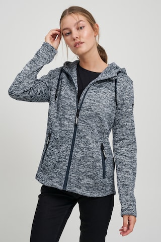 Oxmo Fleece Jacket 'Kajsa' in Black: front