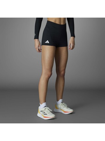 ADIDAS SPORTSWEAR Slim fit Sports trousers 'ADIZERO E BOOTY' in Black: front