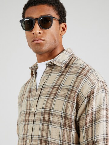 JACK & JONES Классический крой Рубашка 'JORGRACIA PARKER' в Бежевый