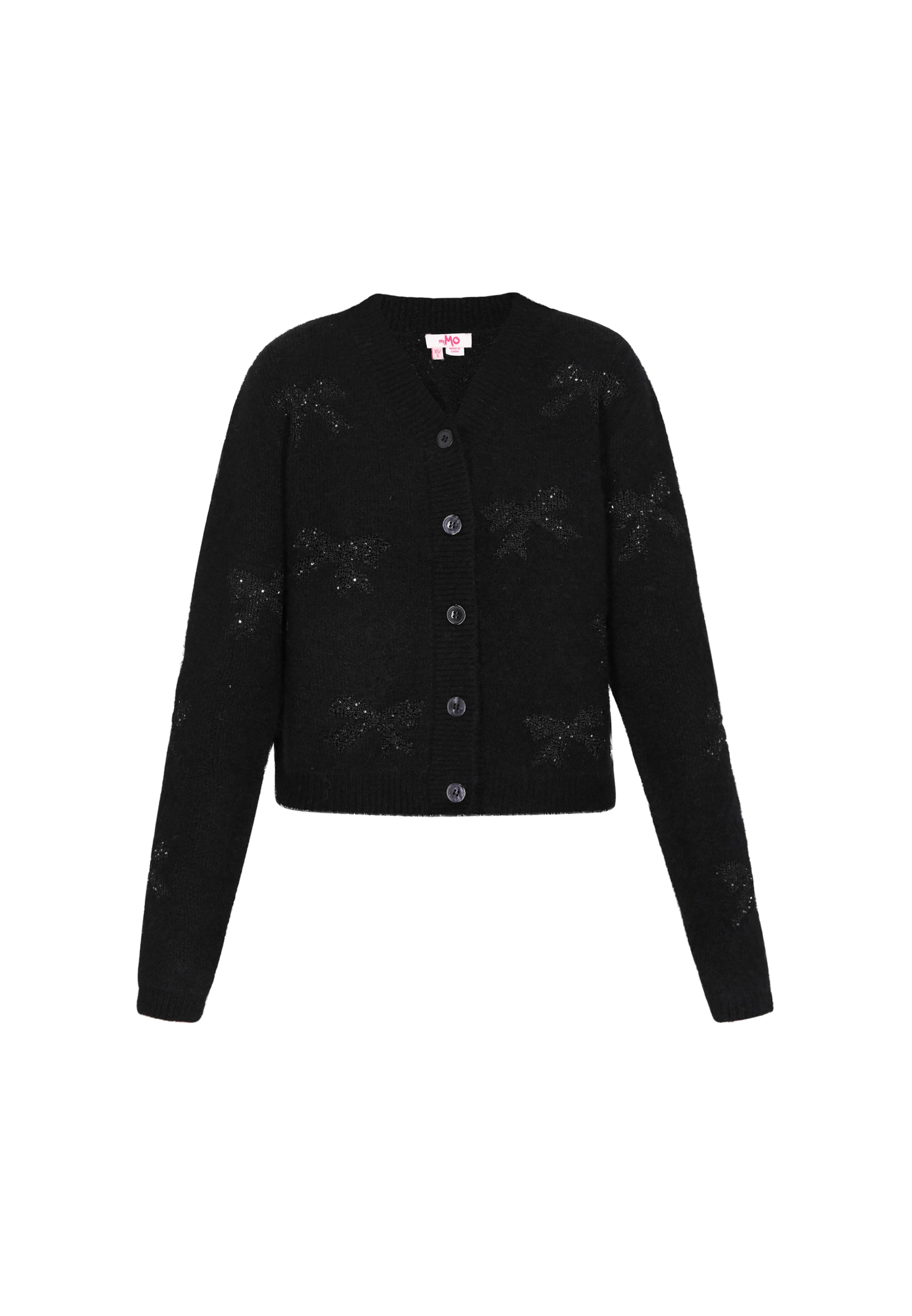 MYMO Kardigan w kolorze czarny: przód