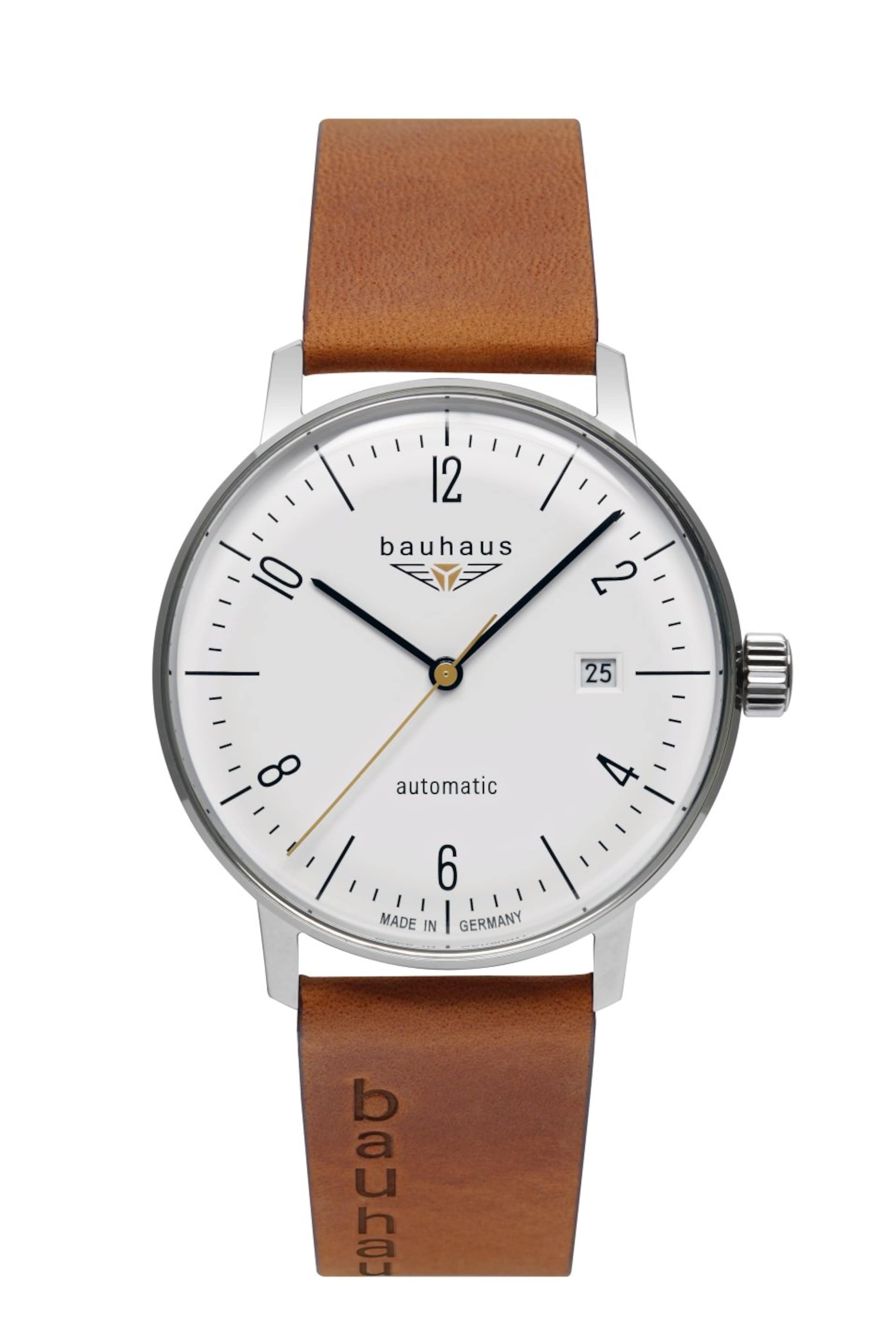 Bauhaus Analog Watch in Silver: front