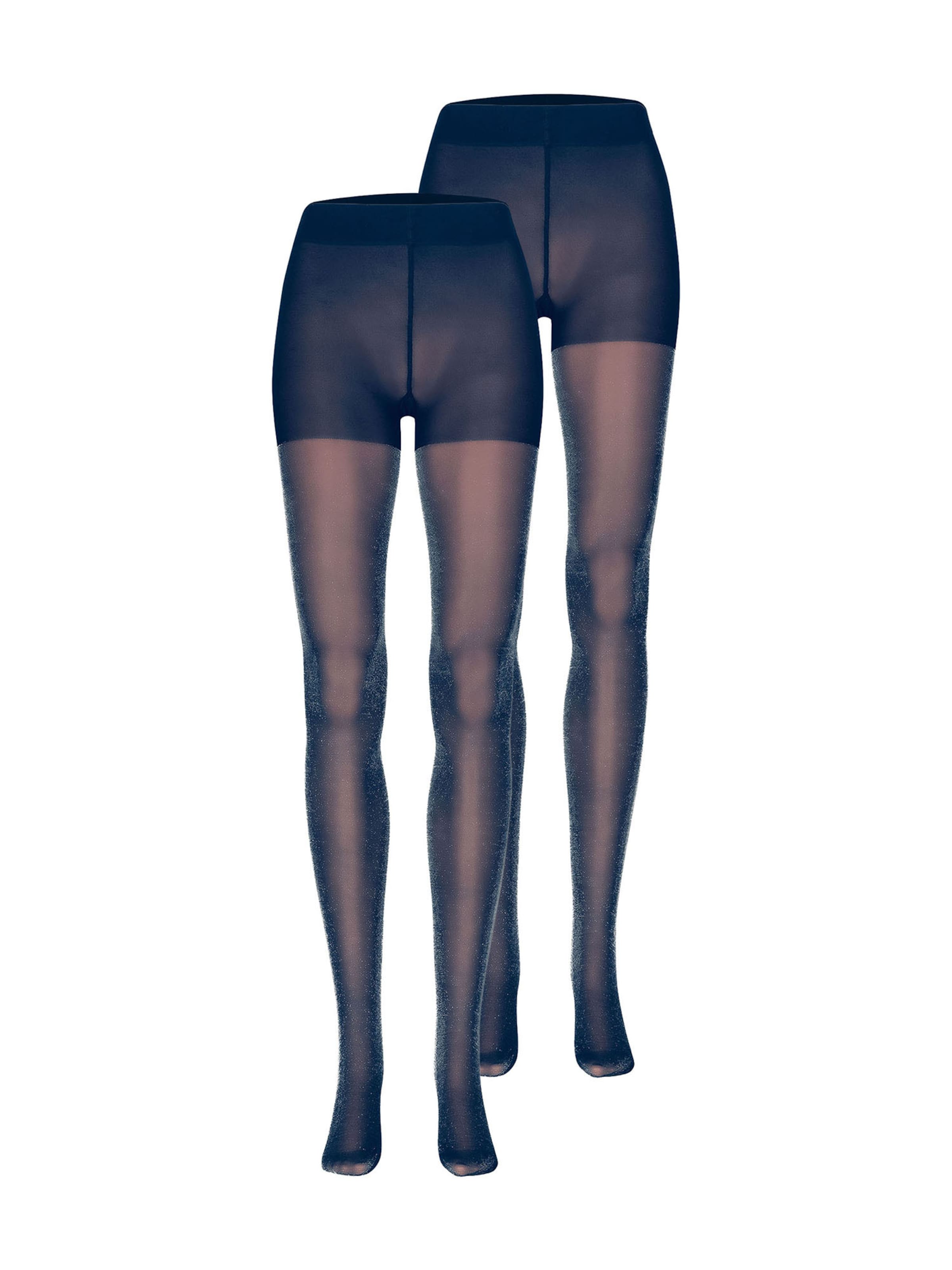 Nur Die - Collants finos ' Karneval Glitzer 25 DEN 2-Pack ' em azul: frente