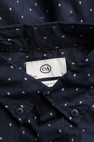 C&A Button Up Shirt in L in Blue