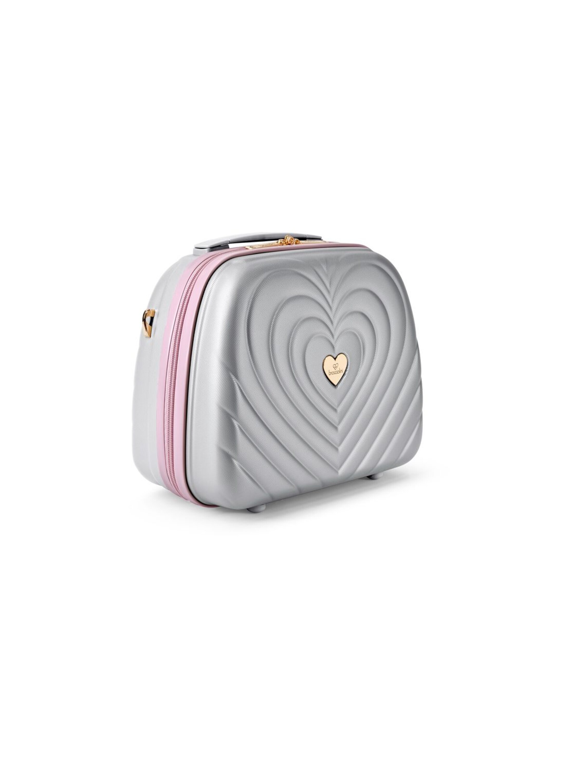 Braccialini - Bolsa de maquillaje 'Matelassé' en plata