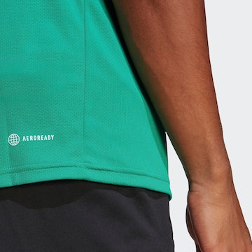 ADIDAS PERFORMANCE - Camisa funcionais 'Train Essentials 3-Stripes' em verde