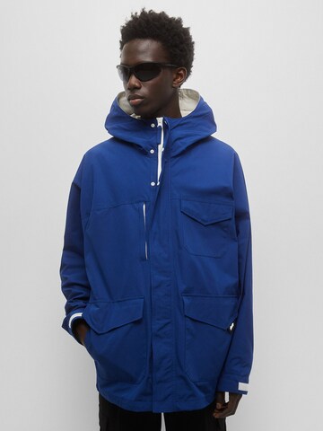 Parka di mezza stagione di Pull&Bear in blu: frontale