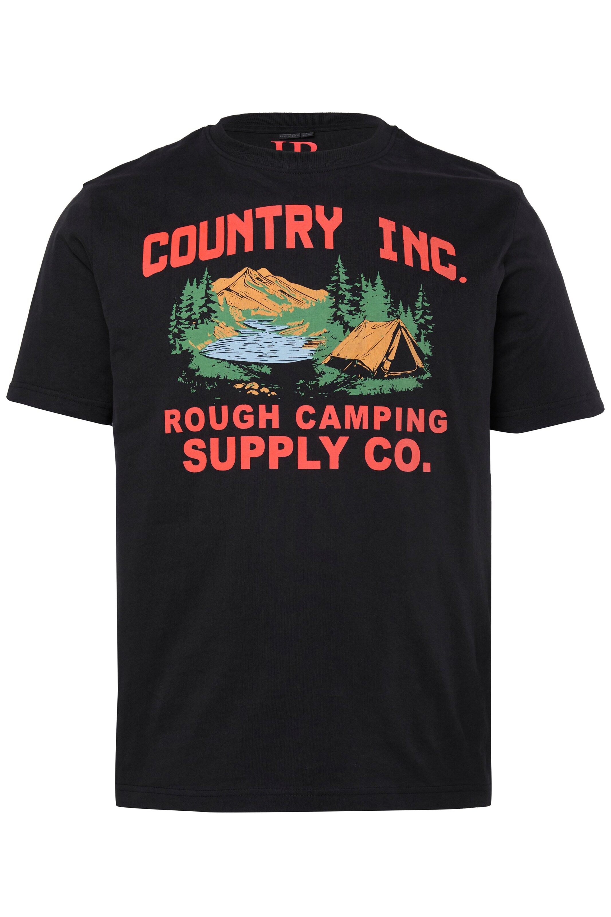 JP1880 Shirt in Schwarz: Vorderseite