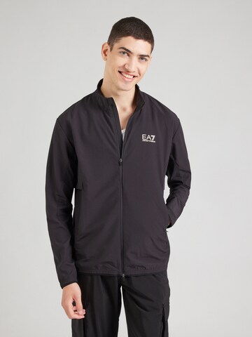 EA7 Emporio Armani Träningsjacka i svart: framsida