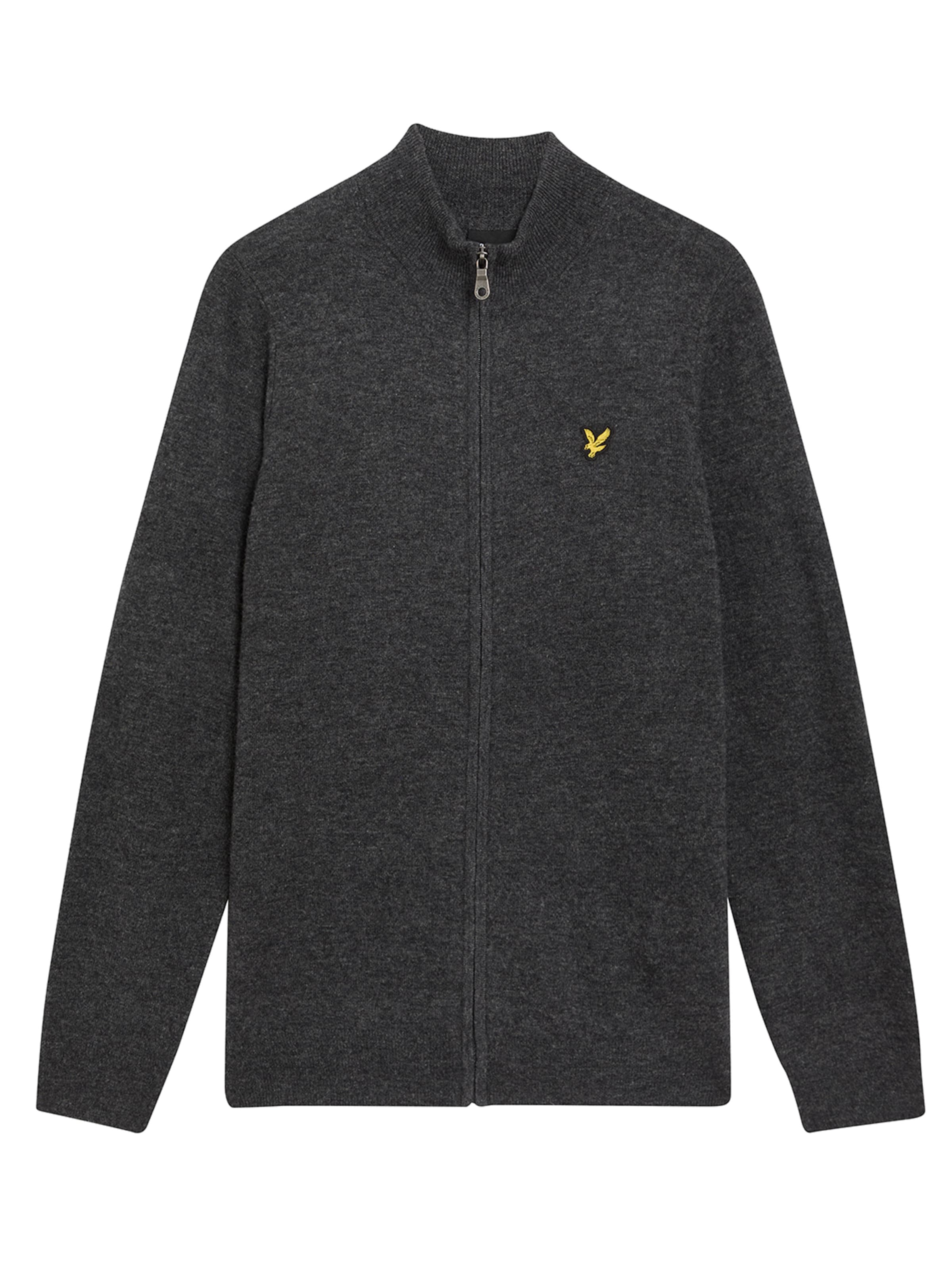 Lyle & Scott Sweatvest in Grijs: voorkant