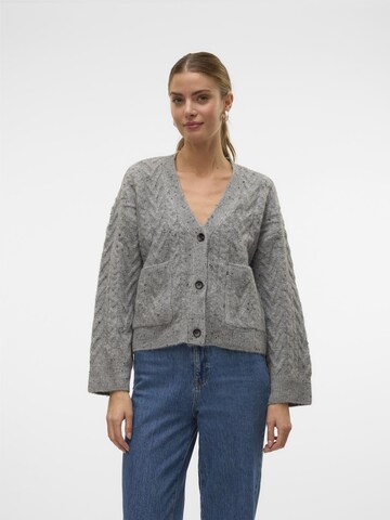 VERO MODA Gebreid vest 'COLETTE' in Grijs: voorkant