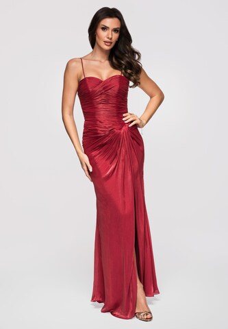 Ombre Abendkleid in Rot: Vorderseite
