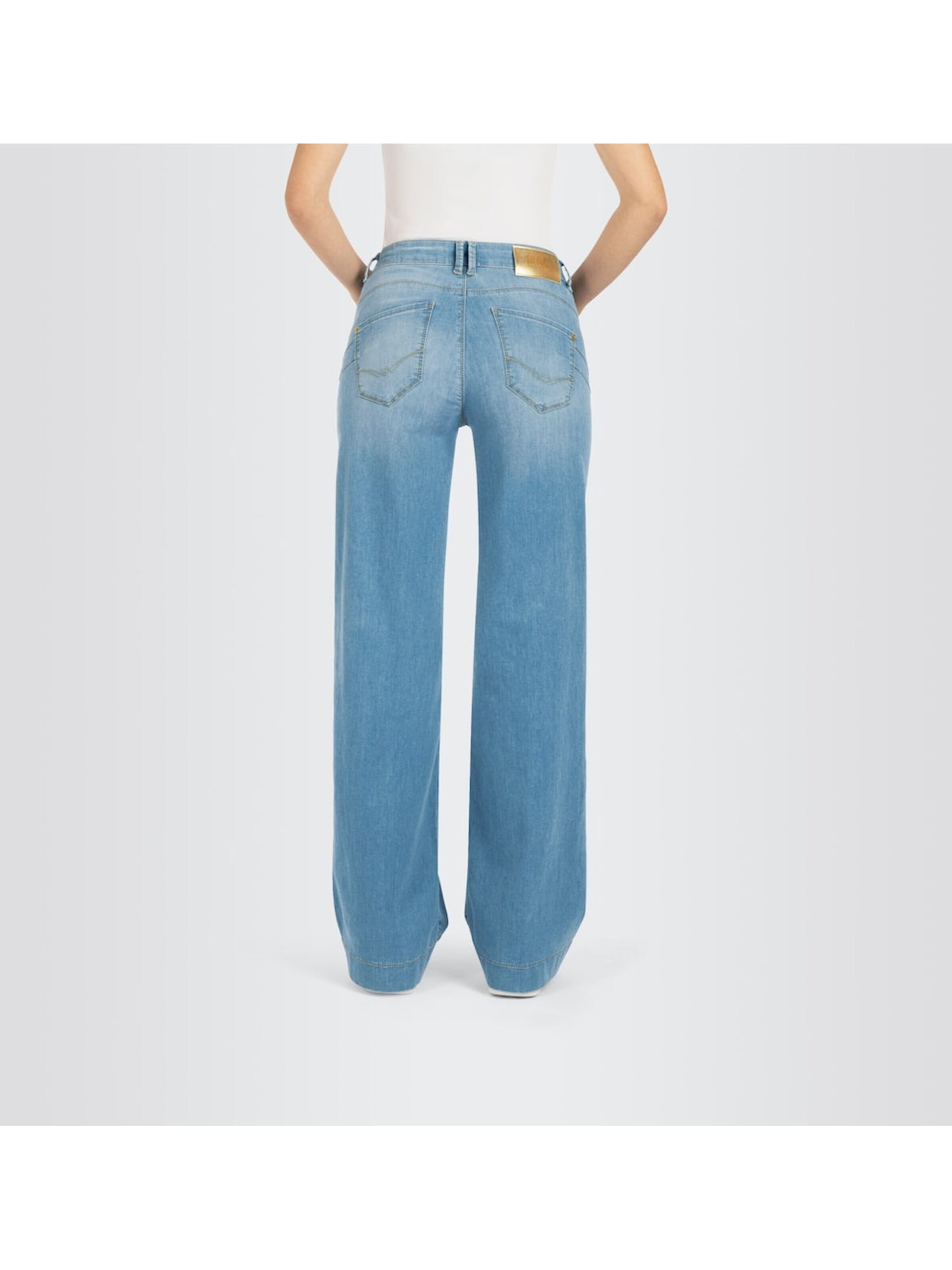 MAC Baggy Jeans 'Rich palazzo' in Blauw
