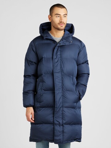 HOLLISTER Χειμερινό παλτό σε μπλε: μπροστά