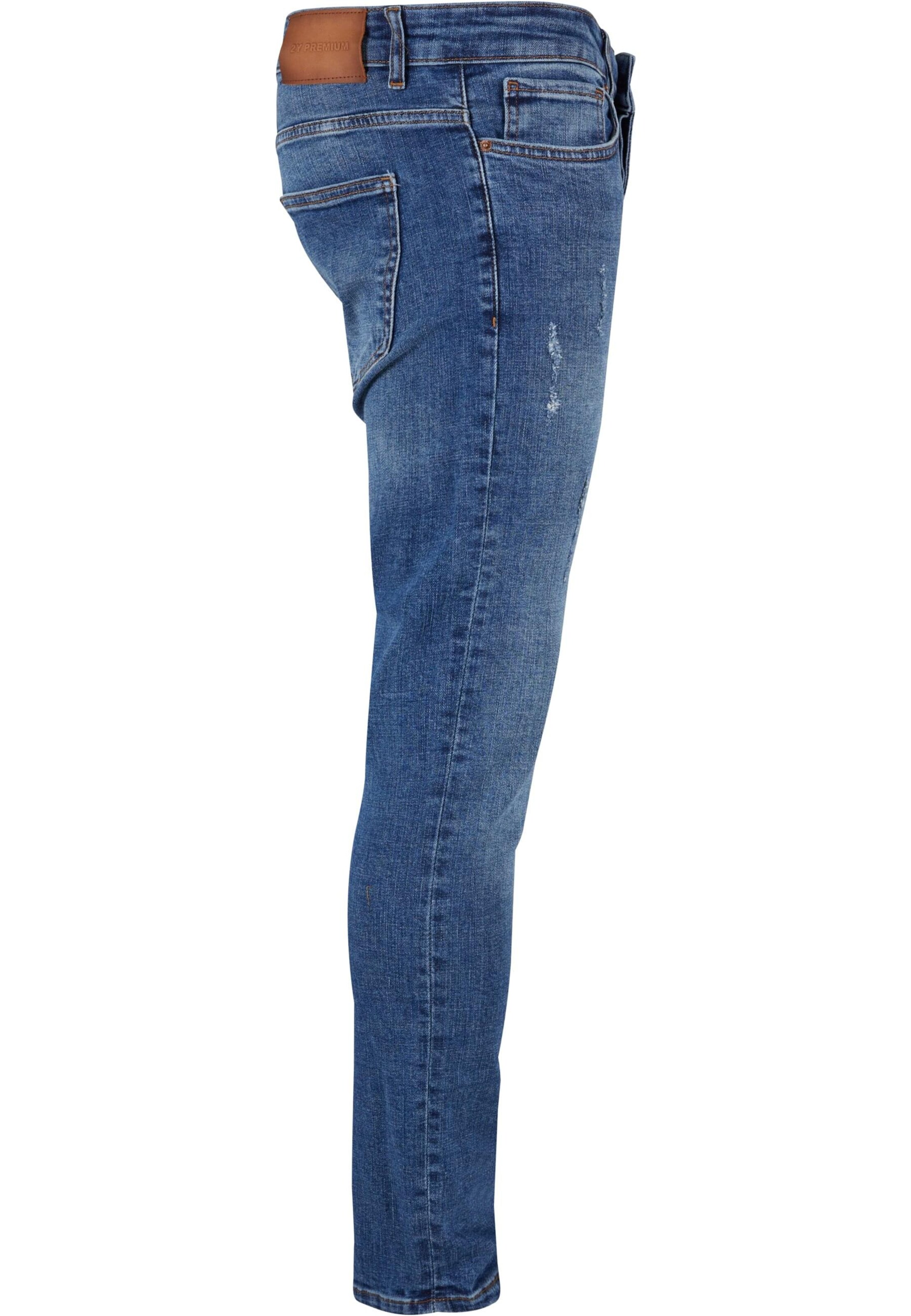 2Y Premium Regular Jeans in Blauw