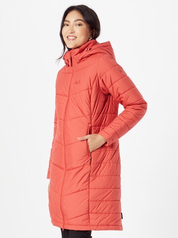 JACK WOLFSKIN - Sobretudo outdoor 'NORTH YORK' em vermelho: frente