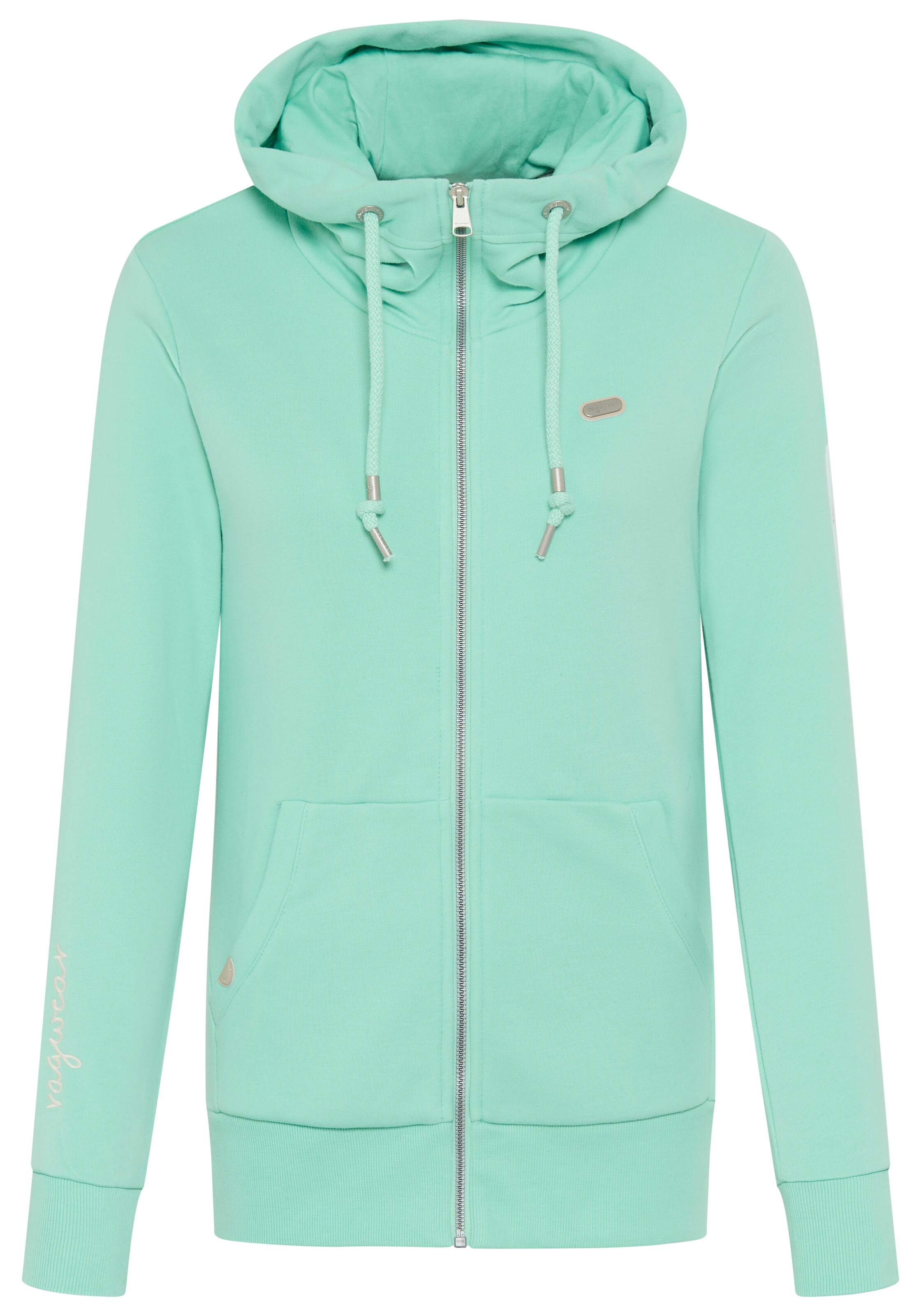 Ragwear Zip-Up Hoodie in Green: front