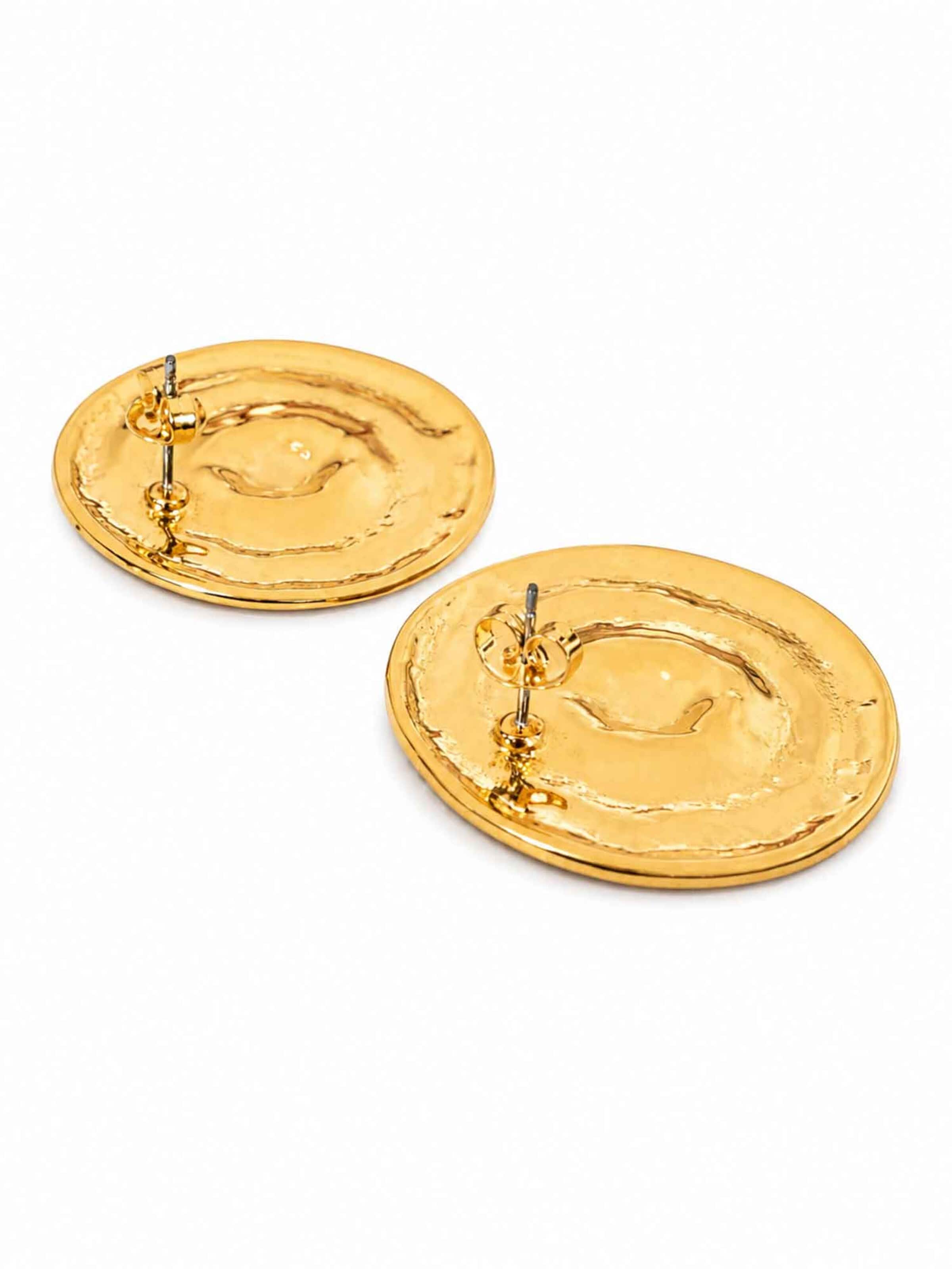 RteRme Náušnice 'Flowing Light Gold Earrings' – zlatá