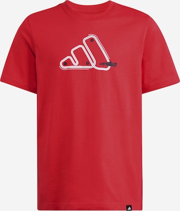 raudona ADIDAS SPORTSWEAR Sportiniai marškinėliai: priekis