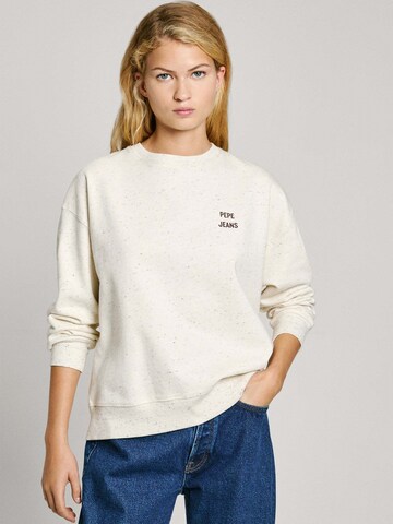 Pepe Jeans Sweatshirt 'Faylin' in Wit: voorkant