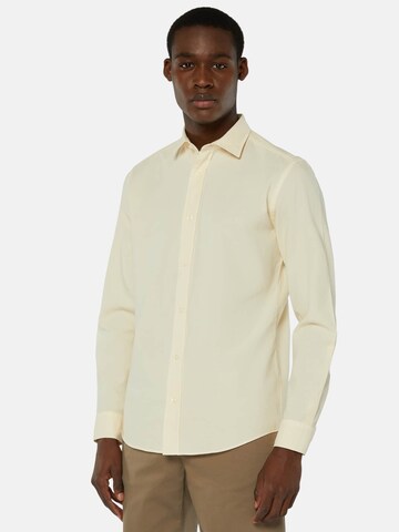 Boggi Milano Regular fit Business Shirt in Yellow: front