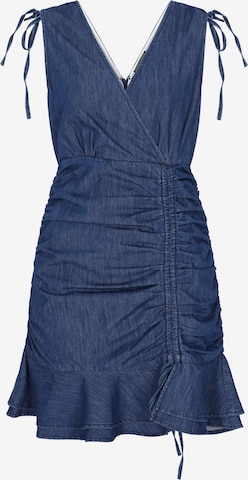 faina - Vestido 'Festive' em azul: frente