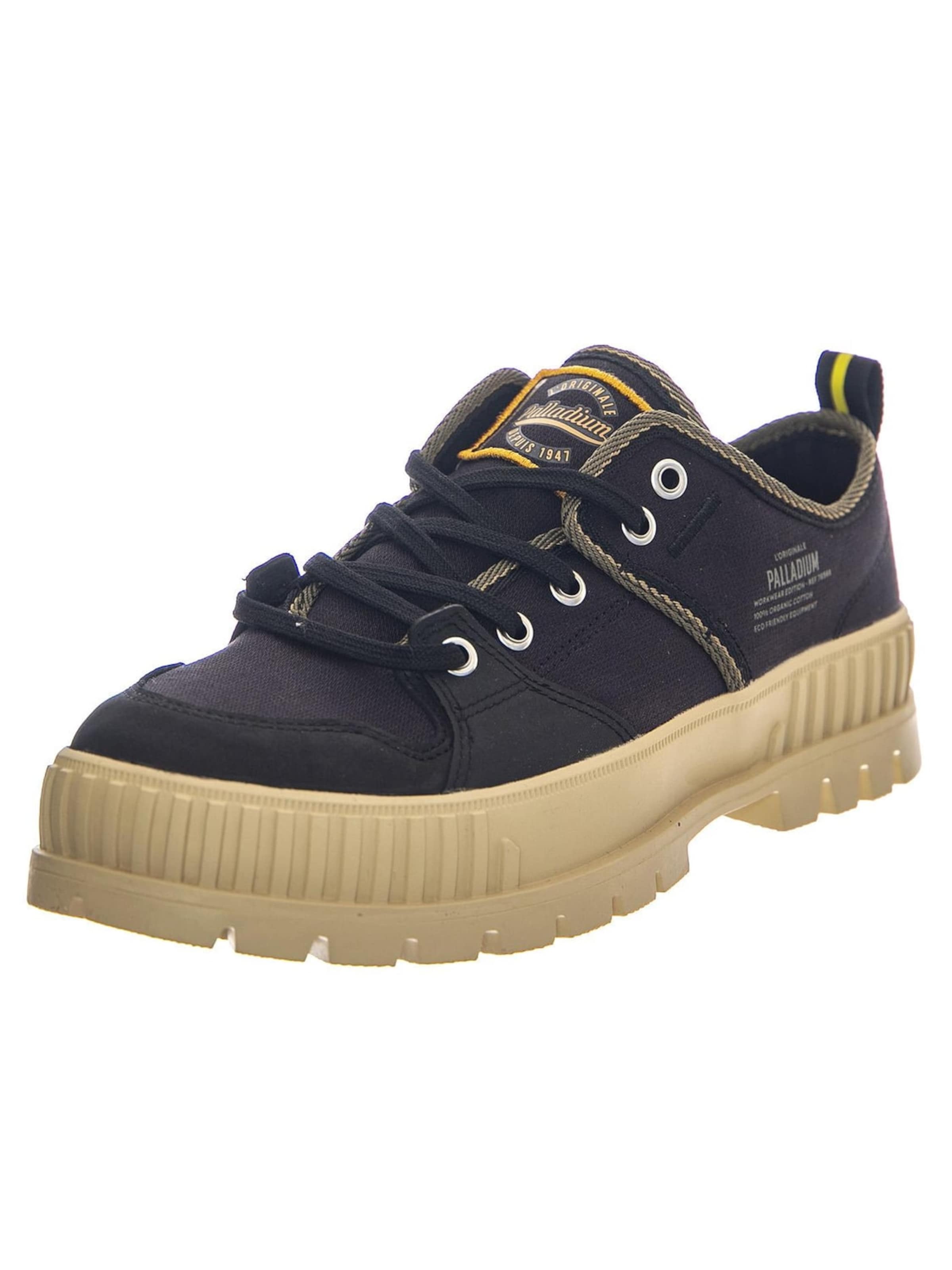 Chaussure à lacets 'Pallashock Lo WW Black Shoes' Palladium en noir : devant