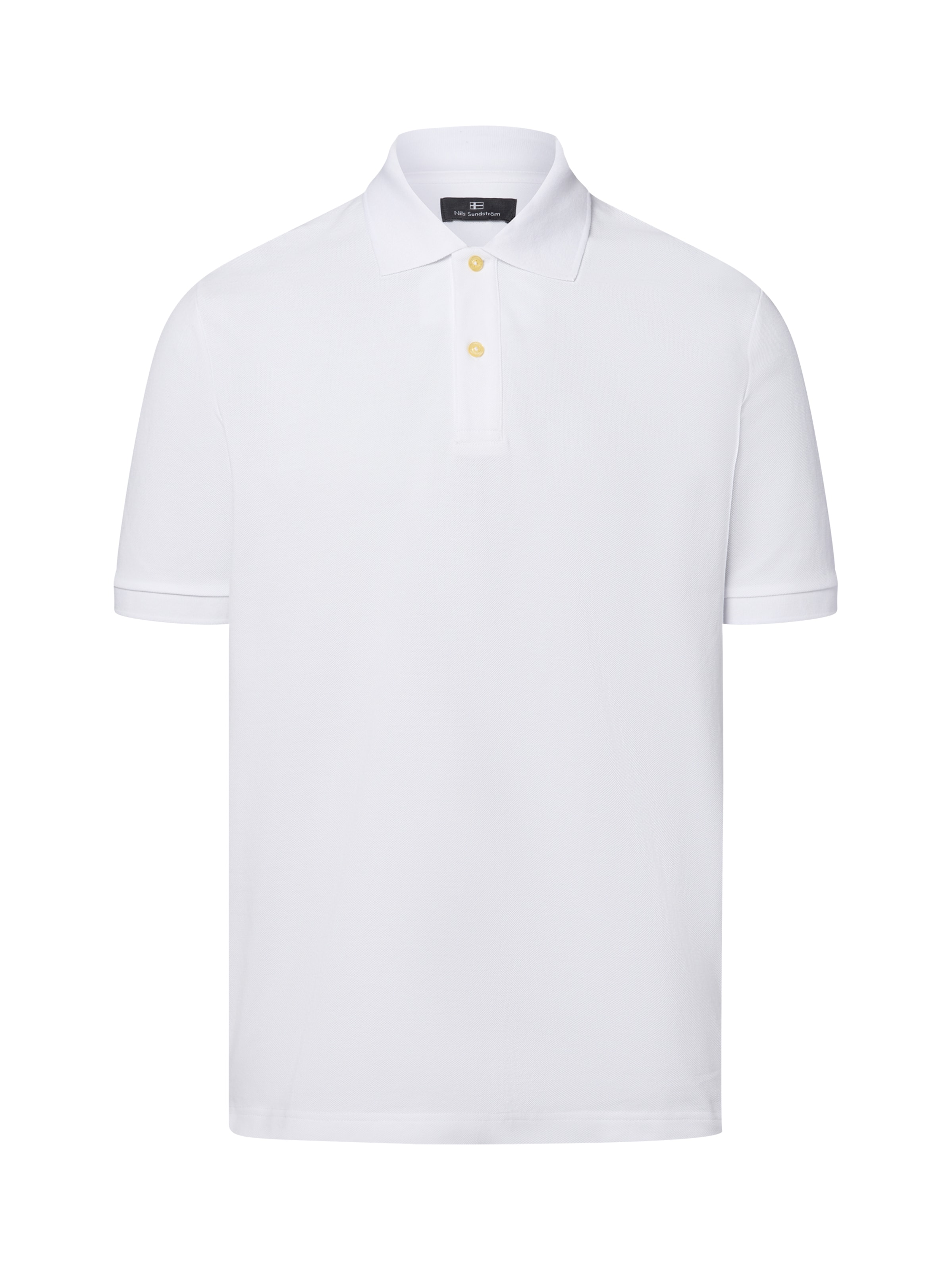 Nils Sundström Poloshirt in Weiß: Vorderseite