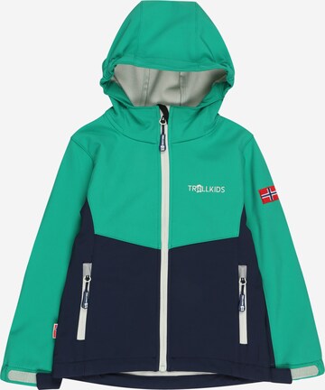 Veste outdoor 'KRISTIANSAND' TROLLKIDS en vert : devant