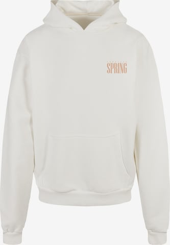 Merchcode Sweatshirt 'Tropical Spring' in Weiß: Vorderseite