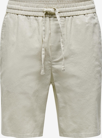 Regular Pantalon 'Linus' Only & Sons en beige : devant