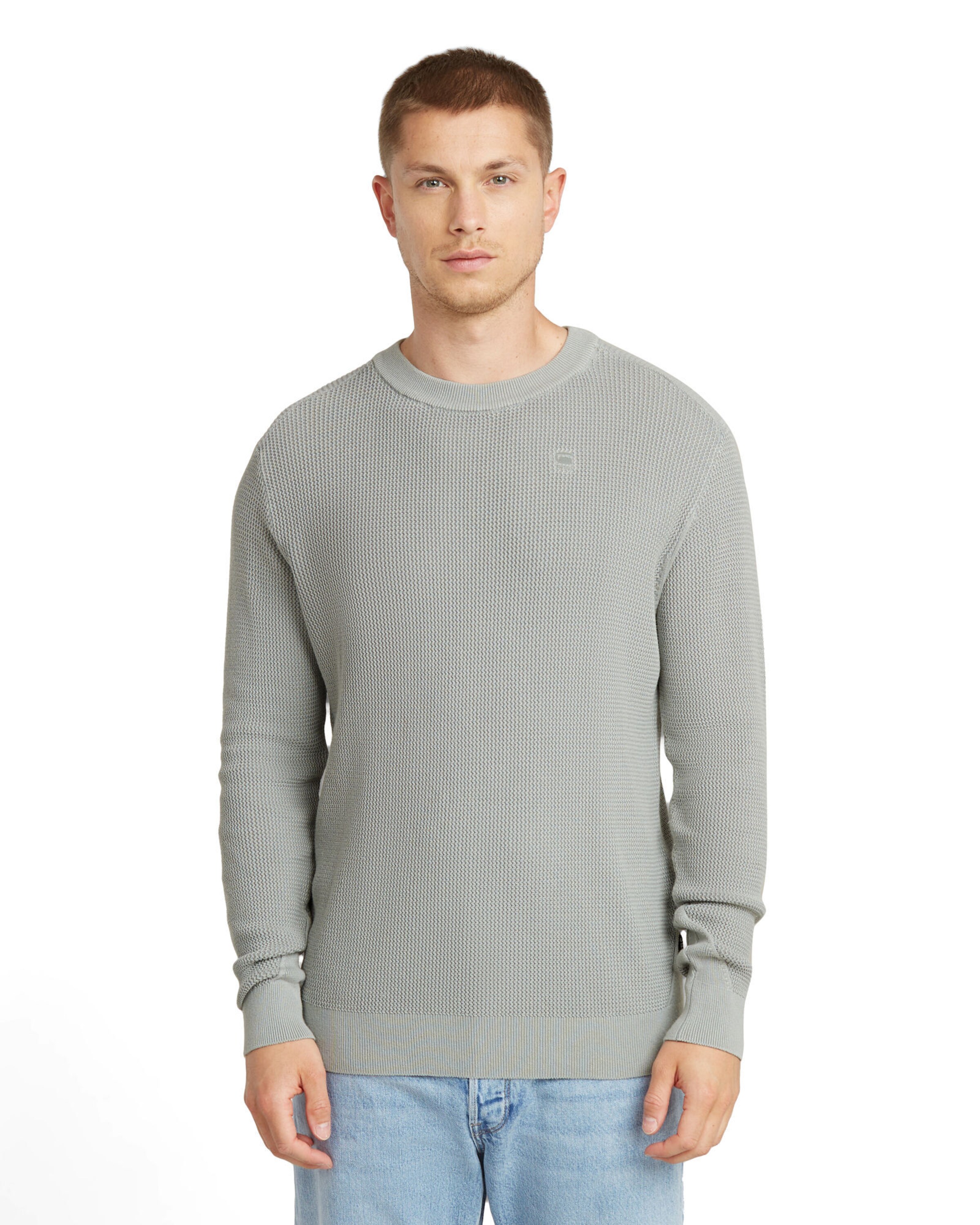G-STAR Sweater 'Serrated' in Grey: front