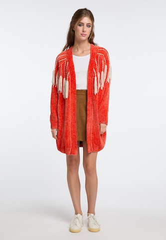 Cardigan IZIA en orange