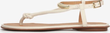 Kazar - Sandalias de dedo en beige: frente