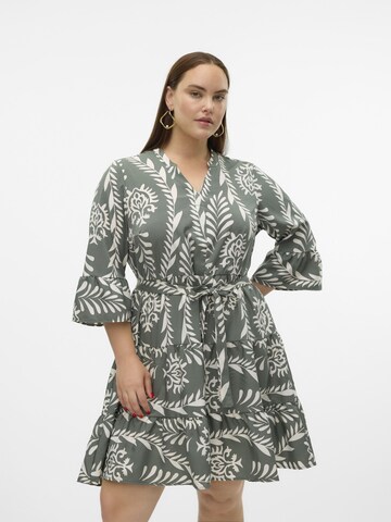 Vero Moda Curve Jurk 'ZERA' in Groen: voorkant