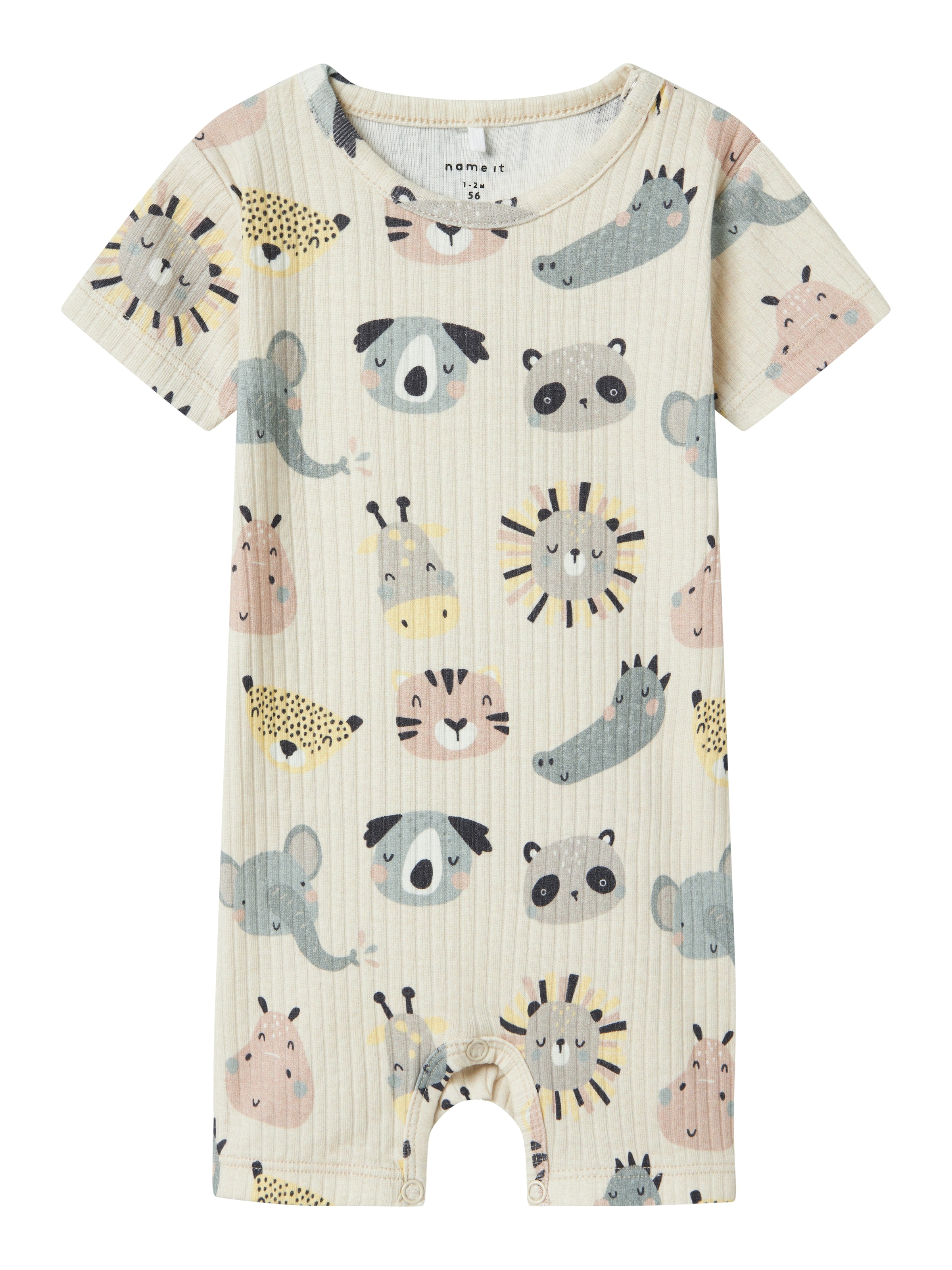 NAME IT Dungarees 'NBNOSUMMER' in Beige: front