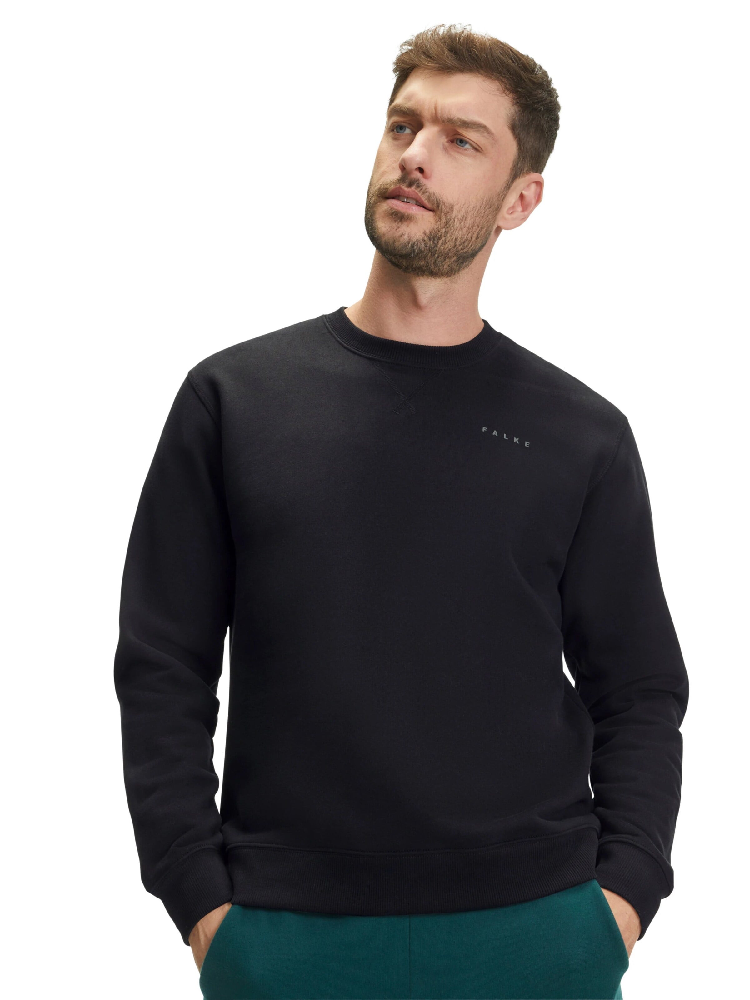 FALKE Sweatshirt 'Sweat'‌‌‌‌‌‌‌‌‌ in Schwarz