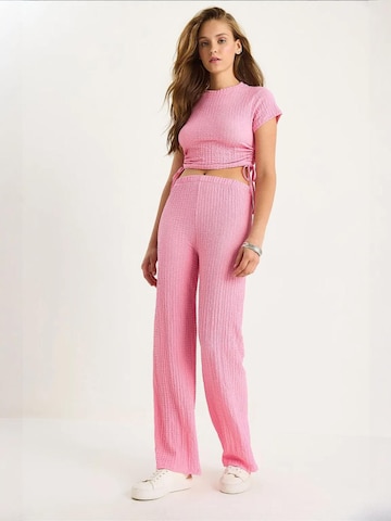 Bianco Lucci - Calças de fato em rosa