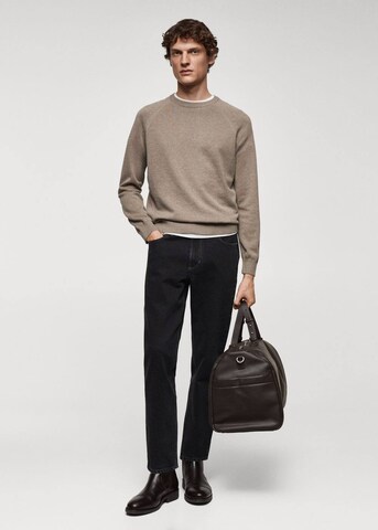 MANGO MAN Pullover 'Ten' in Braun