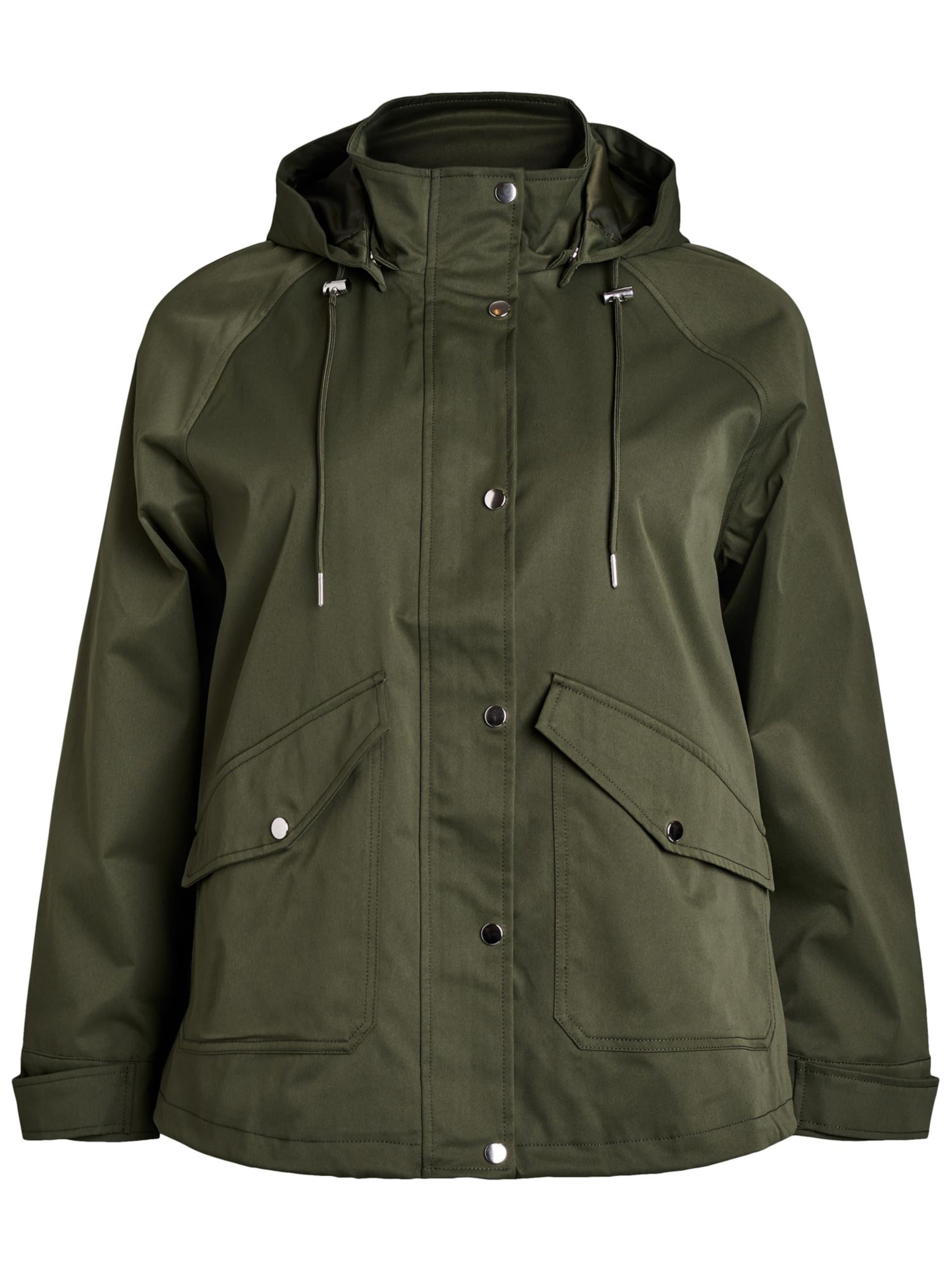 Parka mi-saison 'Capalma' Zizzi en vert : devant