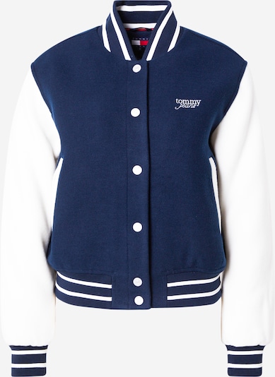Demisezoninė striukė iš Tommy Jeans, spalva – tamsiai mėlyna / balkšva, Prekių apžvalga