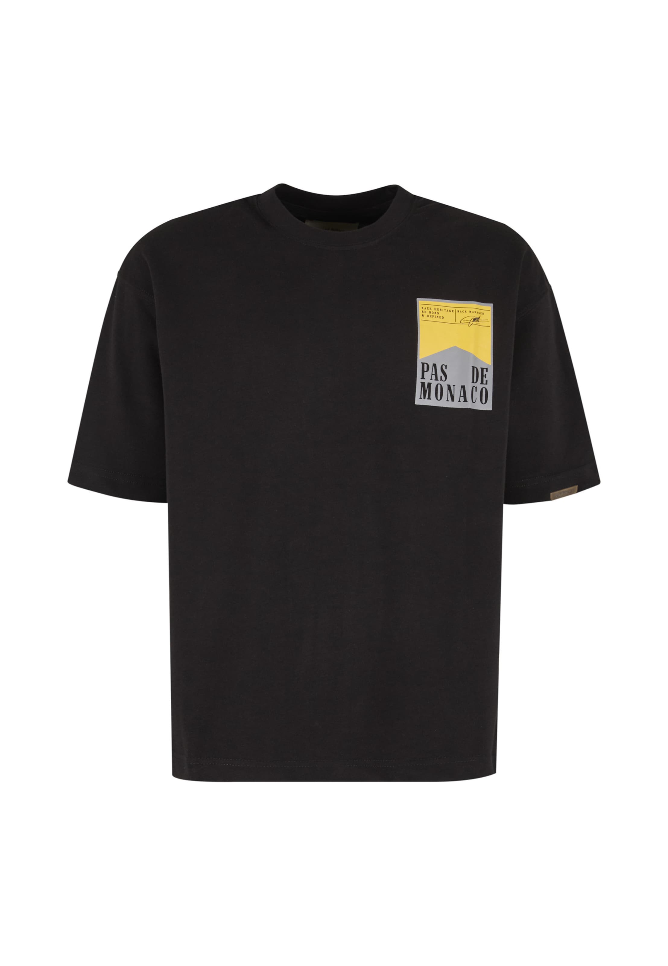 T-Shirt 'Wrapper' Pas De Monaco en noir : devant
