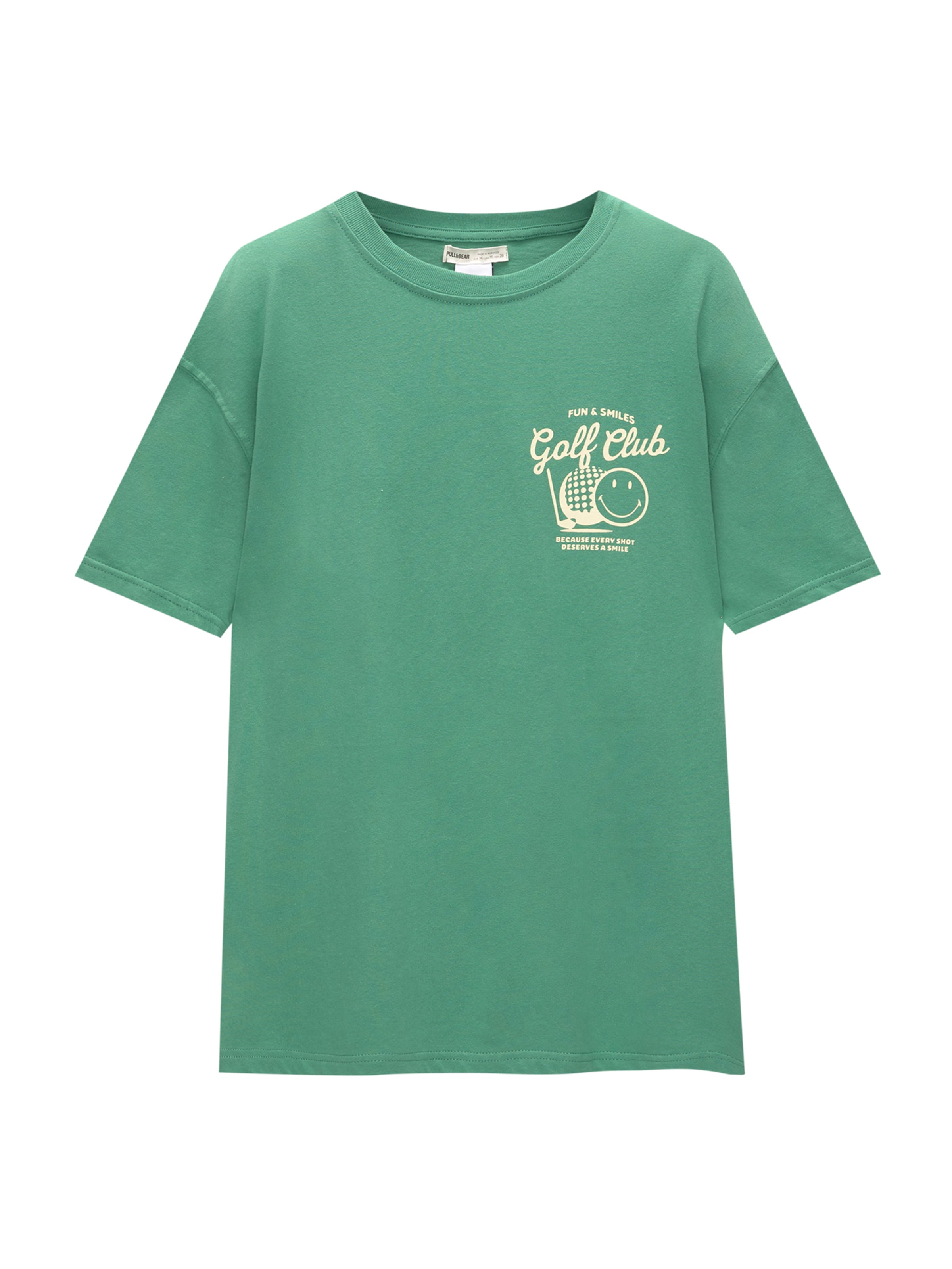 Pull&Bear T-Shirt in pastellgelb / grün, Produktansicht