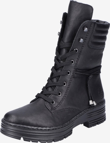 Bottines à lacets Rieker en noir : devant