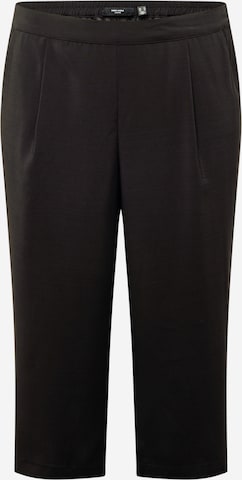 Vero Moda Curve Loose fit Pleat-front trousers in Black: front