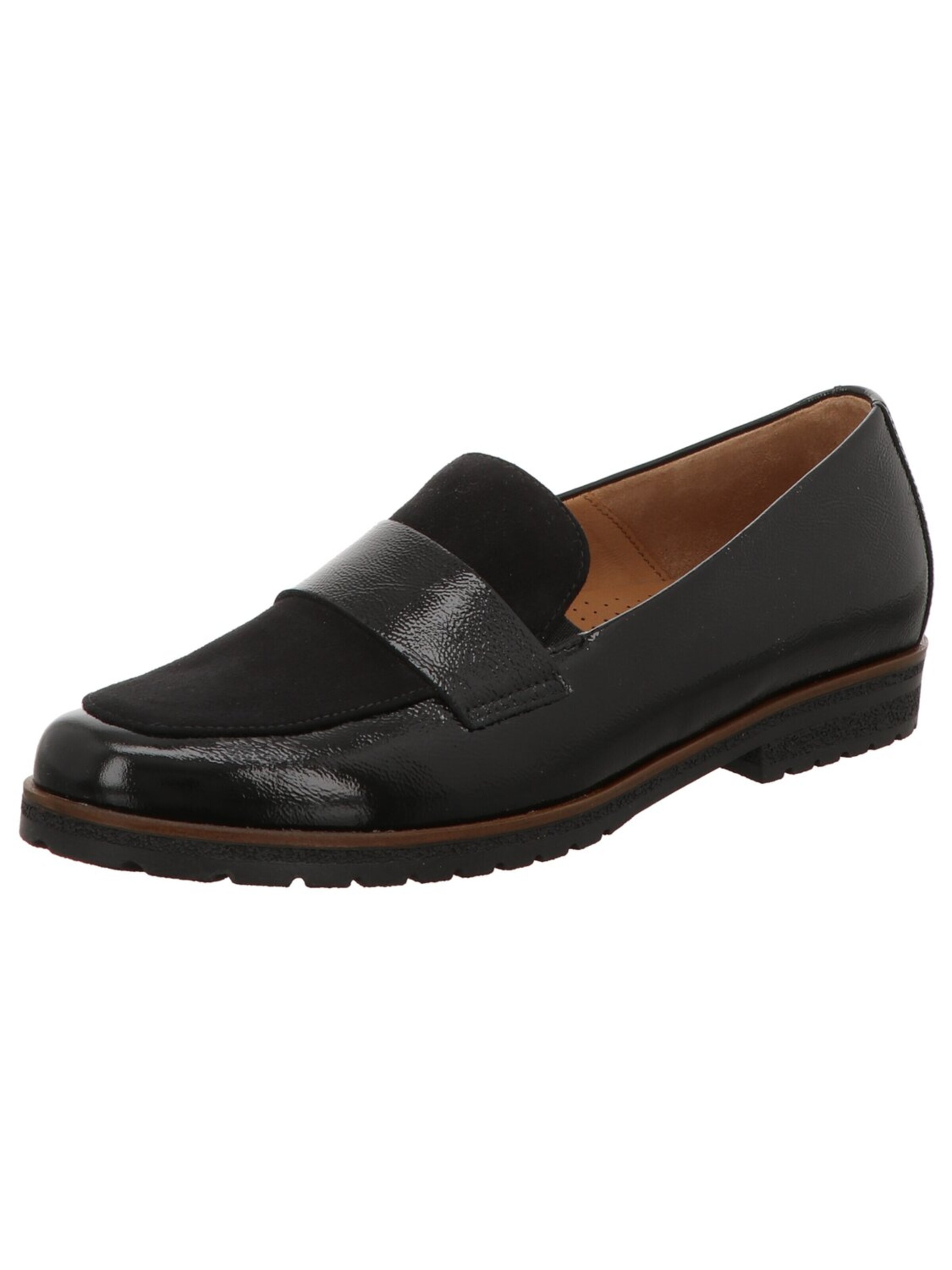 GABOR Mokassin 'Slipper Damen 4005.01.002 Lackleder in schwarz'‌‌‌‌‌‌ in Schwarz: Vorderseite