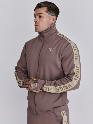 SikSilk Sweatjacke in Braun