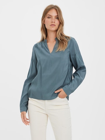 VERO MODA Blouse 'Bell' in Blauw: voorkant