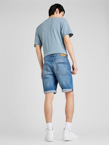 Springfield Regular Jeans 'RECONSIDER' in Blauw