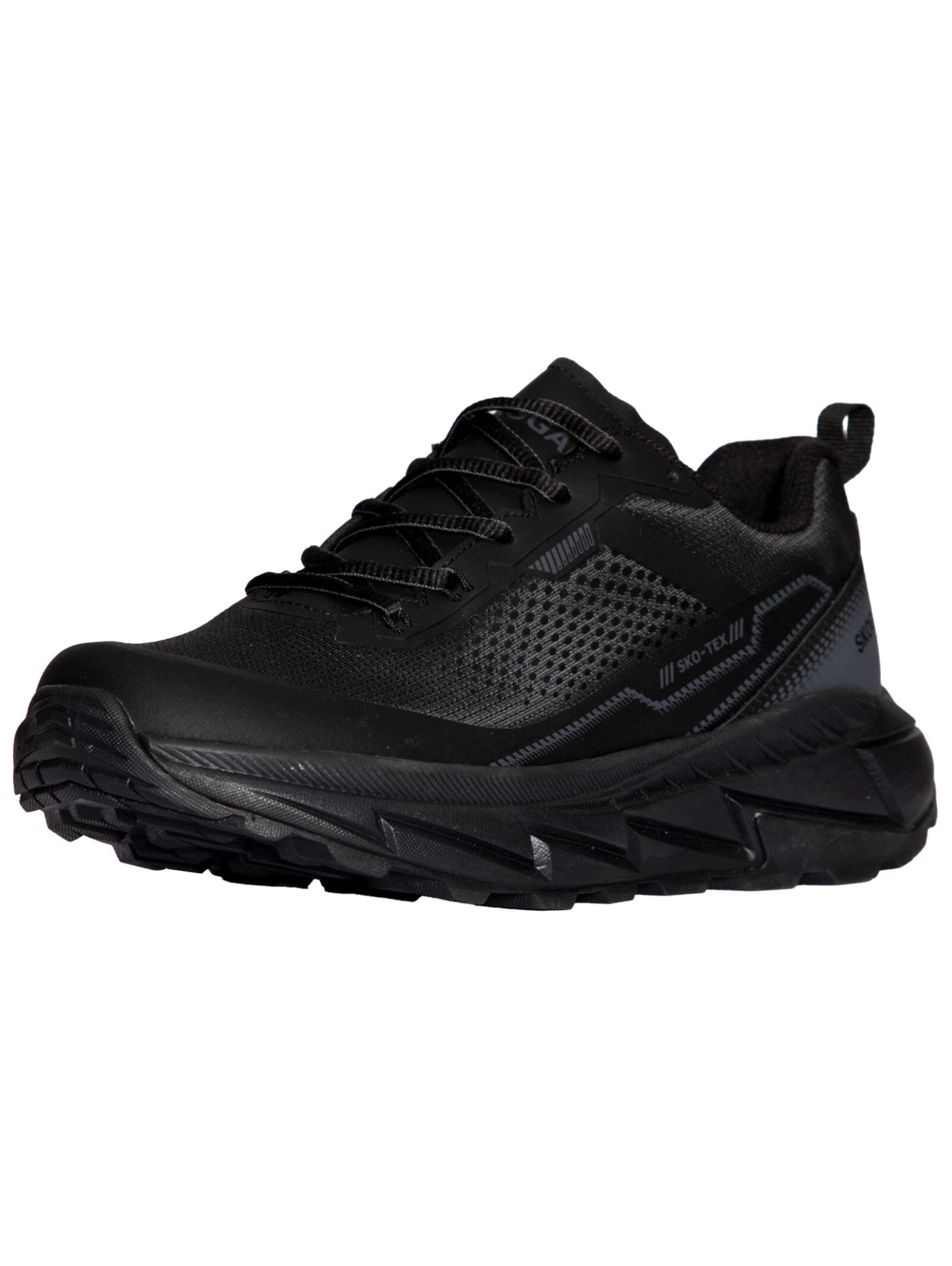 SKOGAN Platform trainers in Black: front